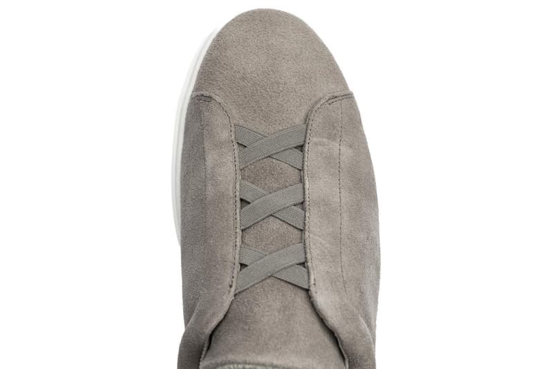 Grey suede sneakers