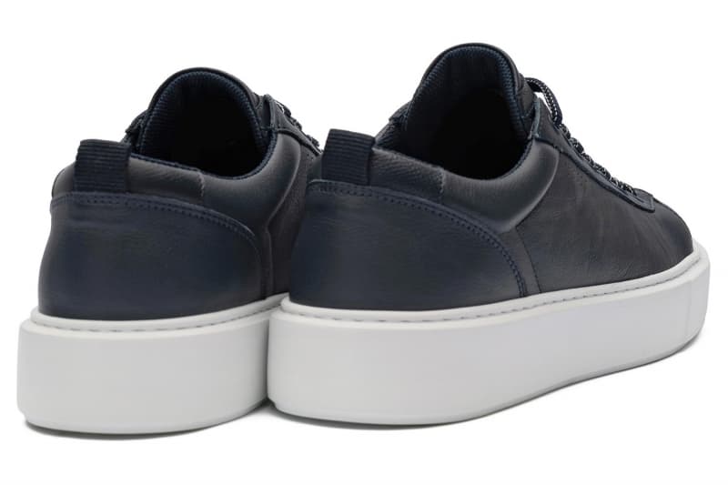 Navy Sneakers Genuine Leather