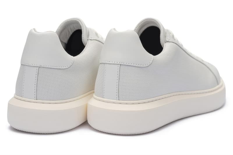 White natural leather sneakers