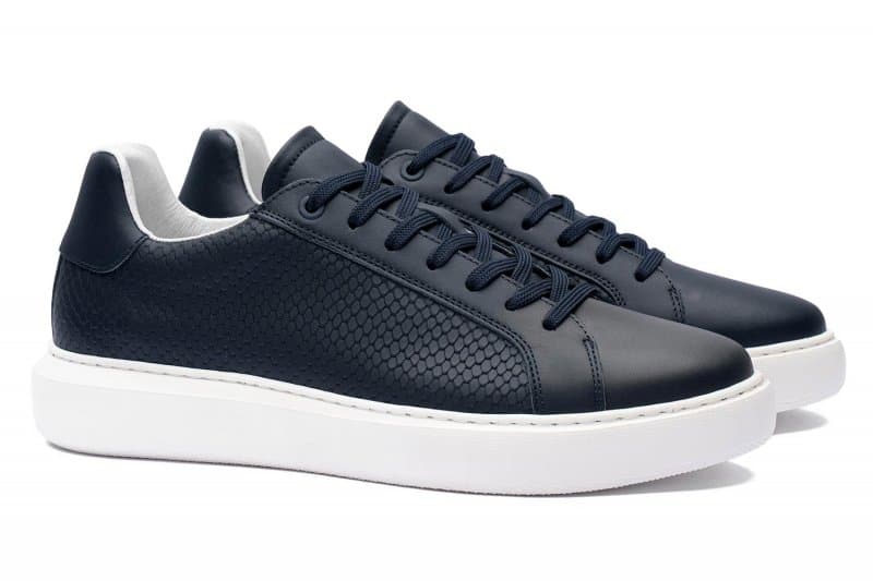 Navy Sneakers Genuine Leather