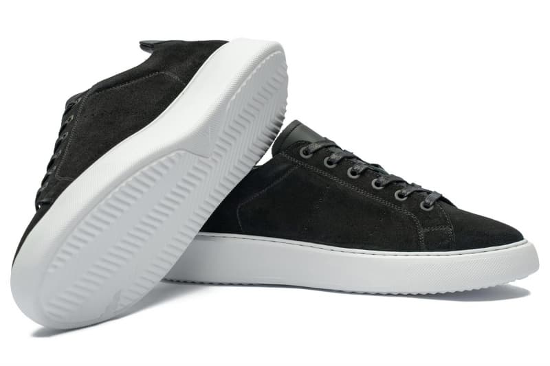 Black suede sneakers
