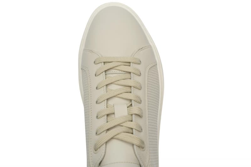 White natural leather sneakers