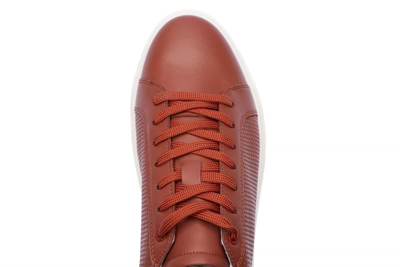 Brown natural leather sneakers