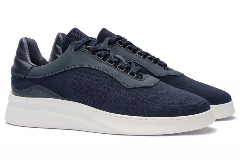Navy Sneakers Genuine Leather