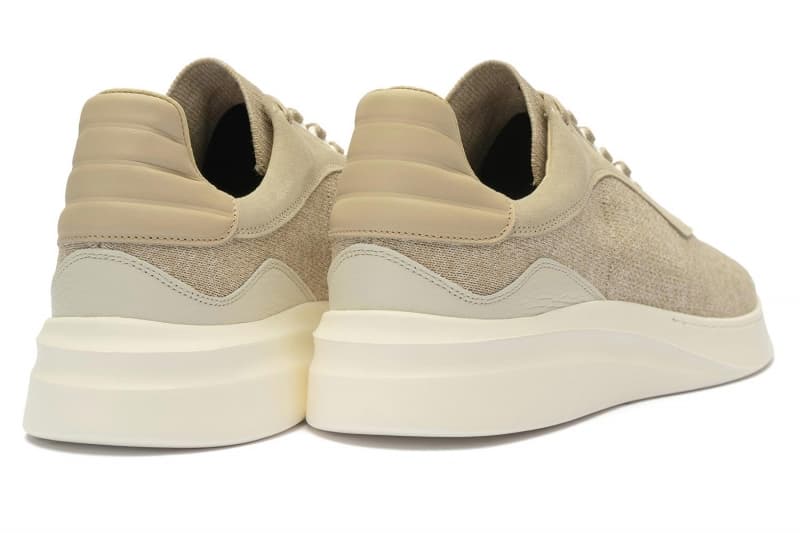 Natural leather beige sneakers