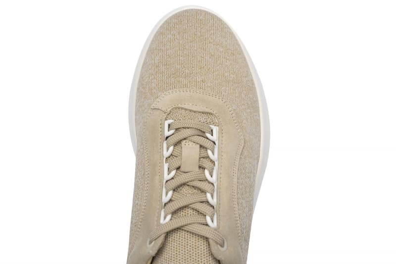 Natural leather beige sneakers