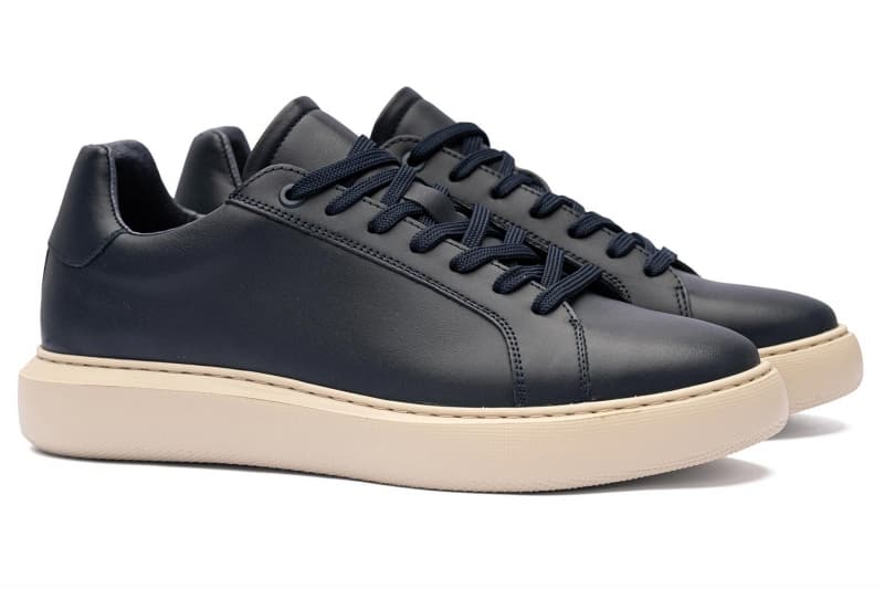 Navy Sneakers Genuine Leather