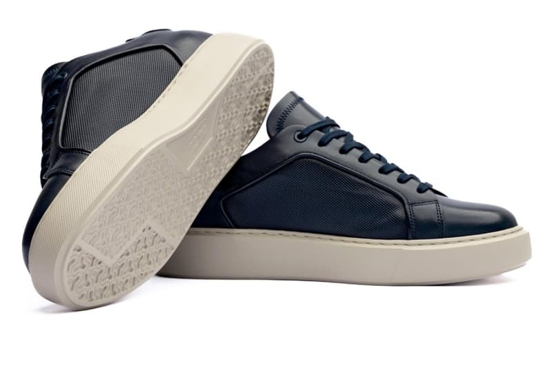 Navy Sneakers Genuine Leather