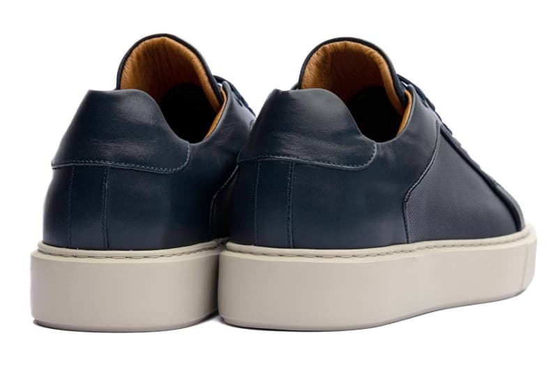 Navy Sneakers Genuine Leather