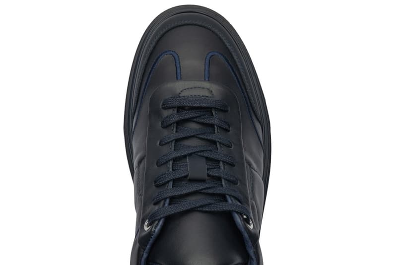 Navy Sneakers Genuine Leather