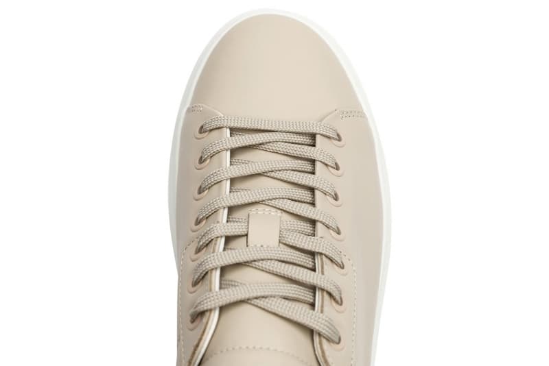 Natural leather beige sneakers